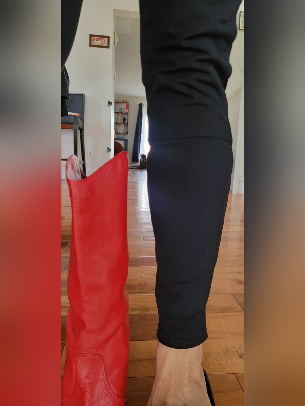 Vintage Red Leather Calf Pull-On Boots 9 - Picture 12 of 14